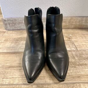 Black Leather Booties - Vince Camuto - Size 8